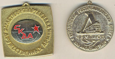 Soviet Russia  Medal Order Badge USSR Olympic  Sport  Champion Master TWO (3021)