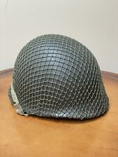 WWII WW2 US Rear Seam Swivel Bale M1 Helmet with Firestone Liner + Post Decal picture
