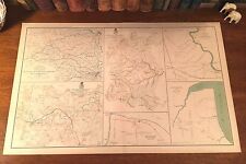 Original Antique Civil War Map APPOMATTOX COURT HOUSE Virginia PETERSBURG Routes picture
