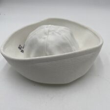 US Navy Issued Dixie Cup Hat Sailor Hat Size 6 1/2 Type III SERVICE white Clean picture