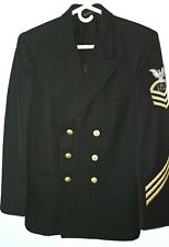 Vintage 1985 US Navy Black Dress Uniform Blazer Jacket Approved  picture