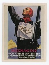 Third Reich German Cigarette Card 1936 Winter Olympics picture