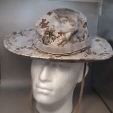 USMC US Marine Corps Desert MARPAT Boonie Sun Field Jungle Hat EGA Medium USA picture