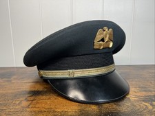 VTG 1940s / 50s Railroad Officer Chauffeur Visor Cap Flight Ace Five Star Size 7