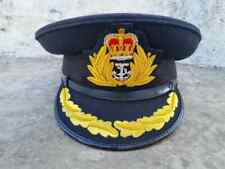 ROYAL NAVY OFFICER HAT CAP CAPTAIN ( BLACK ) All Sizes picture