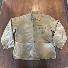 WWII USMC HBT Utility Field Jacket Vintage Military workwear chore jacket 1940's picture