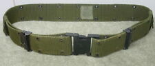 US Military USMC Pistol Web Belt ALICE, BLACK Buckle, OD Green, MEDIUM, VGC picture