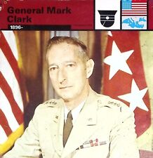 General Mark Clark US Military 1977 Information Card US Army picture