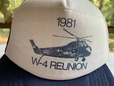 United States US Army 1981 Helicopter W-4 Reunion Snapback Cap Hat Mesh Blue picture