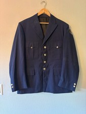 Mens Vintage US Customs Service Dress Class A Uniform Coat Navy Blue Wool