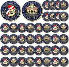 40 Challenge Coins, Veteran Appreciation, Alloy Commemorative Tokens, Individ...