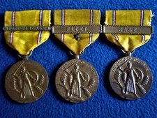 United States:  3 American Defense Medals w/bars: Foreign Service, Fleet & Base