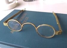 Antique Civil War Era Reading Eye Glasses Adjustable Metal Brass Gold Tone picture