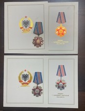 Albania medals 2 pcs+unfilled document order military service,2nd+3rd class