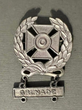 Vintage WWII 2 US Army Grenade Pin Badge