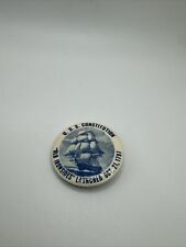 (D-704) PIN - VINTAGE USS CONSTITUTION PIN BACK BUTTON 1797 picture