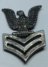 US Navy Petty Officer 1st Class Cap Badge Pin H24N Marked On Back w/Insignia  picture