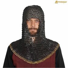 Medieval Chainmail Coif Riveted Viking Knight Renaissance SCA LARP Cosplay Armor picture
