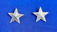 US Army Brigadier General Officer Rank Star Insignia Set-Screw Back -WW1 Pattern