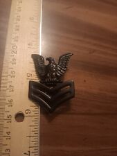 US Navy Large Single Black Metal Rank Pin- PO1 Petty Officer First Class (24-998 picture