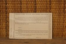 WWI 2nd Redcross War Fund Pledge Card 1918 picture