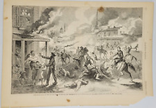 Lawrence Massacre 1863  vintage Civil War print  Massacre of its Inhabitants picture