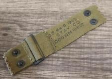 1945 WW II US M-1 HELMET LINER NAPE STRAP ADJUSTABLE UNITED CARR BRASS BUTTONS picture