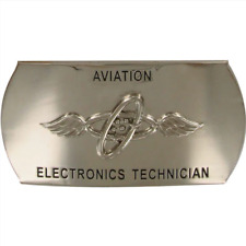 GENUINE U.S.NAVY ENLISTED SPECIALTY BELT BUCKLE: AVIATION ELECTRONICS TECHNICIAN picture
