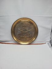 Vintage The Rock 38th Inventory 1st Battalion Heavy Brass Wall Plate USA Plaque  picture
