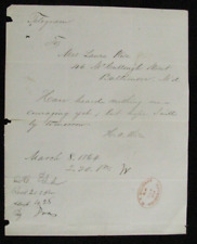 CIVIL WAR US MILITARY TELEGRAM WITH 1864 STAMP picture