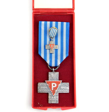 5169 MINIATURE + WW2 AUSCHWITZ HOLOCAUST SURVIVOR CROSS MEDAL POLAND JEWISH
