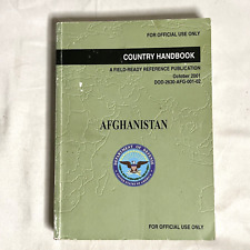 Afghanistan Country Handbook Softcover DOD Reference Book US October 2001 picture