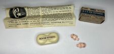 WW2 Era Ear Plugs Small Set Defenders M-S-A Cardboard Box, Manual, Plastic Case picture