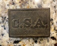 CSA Confederate Virginia Plate Buckle - Cast from a Dug Original Ground Aged picture