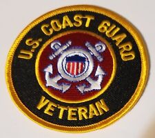 US Coast Guard Veteran Patch (3 inch) Gold Letters picture