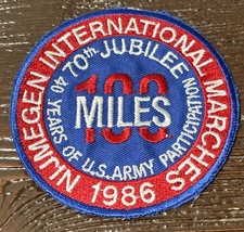 1986 Nijmegen International Marches Patch US Army 40 Years 4” Blue Red