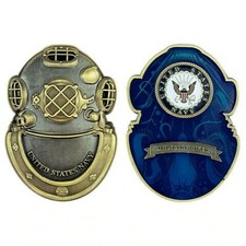 NAVY DIVE MILITARY DIVER SCHOOL 2.5" SCUBA MEDALLION CHALLENGE COIN