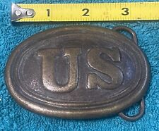 Solid Brass US Civil War Union Army Reproduction Belt Buckle -  picture