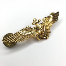 RARE Authentic 1960s/70s Navy/USMC Astronaut Pilot Wings Wolf-Brown Aviator 10K picture