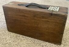 Original WW1 U.S. Army Wood MG Ammo Box w/Lid, Later Handle, Dovetail picture