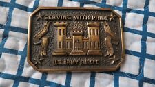 serving with pride u.s. army Europe Brass Buckle picture