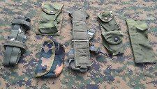 Post WWII WW2 US MILITARY Lot 7 ITEMS)   pouches and bag, straps, picture