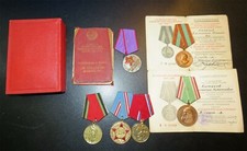Soviet/CCCP/USSR Russia documented Group with rare Medal for Labor Valor Type 1