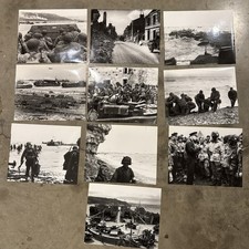 Lot of 10 WWII Press photos facsimile copies DDay D-Day beach landing 101st Div