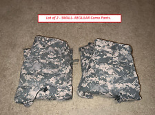 LOT 2 Army ACU Combat Uniform Army Warrior Pants Gray Field CAMO - SMALL REGULAR picture