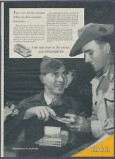 WWII Kodak Verichrome Soldier Letters Australia Vintage Magazine Print Ad 1945 picture