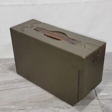 Original US Army WW1 WW2 Wood Ammo Box W/Lid 30 cal Leather Handle picture