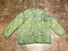 US Army Military M-65 FIELD JACKET QUILTED COAT LINER OD Green Size Medium GC picture