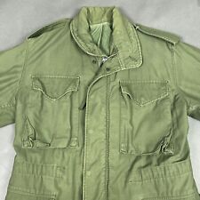 US Military Jacket Mens Small Green Field Coat Sateen OG 107 Vietnam Hooded 1970 picture
