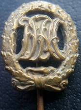 ✚7471✚ German post WW1 DRA National Physical Training Badge Bronze miniature